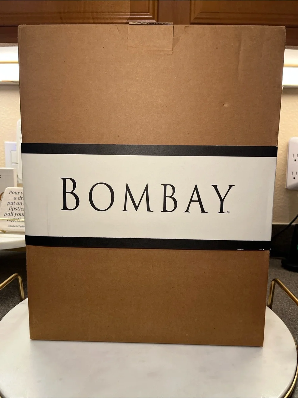 The Bombay Company Cherry Wood Photo Storage & Display Box